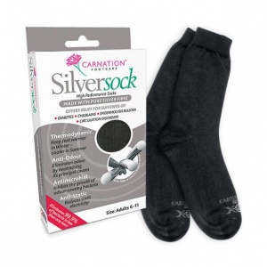 Carnation Footcare Black Silversocks